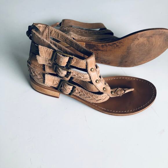 Revolve Latigo 'Rami' Women's 6.5 Sandal Birch Leather Boho Hippie - Picture 2 of 11